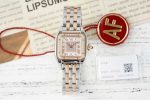 Elegant Gold Square Dial Women’s Watch with Diamond Accents - Image 3