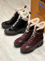 Luxury Fur-Lined Chunky Heel Winter Boots for Women | Premium Lace-Up Ankle Boots - Image 4