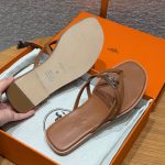 Hermès Style Premium Leather Flip Flop Sandals – Luxury Comfort Slippers for Men - Image 2