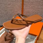 Hermès Style Premium Leather Flip Flop Sandals – Luxury Comfort Slippers for Men - Image 3