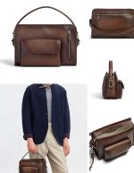 Luxury Patina Leather Business Briefcase – Classic Handcrafted Office Laptop Bag - Image 3