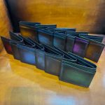 Luxury Patina Leather Card Holder – Slim Vintage Script Minimalist Wallet - Image 8