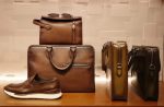 Luxury Patina Leather Business Briefcase – Classic Handcrafted Office Laptop Bag