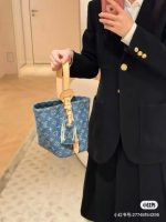 Premium Denim Monogram Shoulder Bag – Elegant Compact Handbag - Image 5