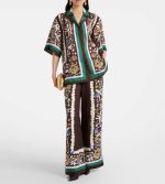 Bohemian Luxe Printed Shirt & Wide-Leg Pant Co-Ord Set