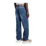 Men’s Premium Blue Denim Co-Ord Set – Monogram Printed Jacket & Straight Fit Jeans - Image 2