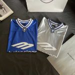 Men’s Premium Sports Jersey T-Shirt – Oversized Graphic Streetwear Tee (Blue & Grey) - Image 2