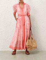 Elegant Floral Print Maxi Dress for Women – Long Sleeve Designer Evening & Party Dress - Image 7