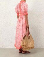 Elegant Floral Print Maxi Dress for Women – Long Sleeve Designer Evening & Party Dress - Image 6