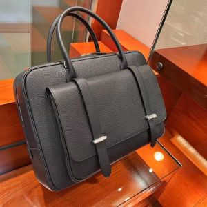 Premium Genuine Leather Executive Briefcase Bag for Men | Luxury Office & Business Laptop Bag