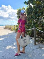 Pink Abstract Print Halter Maxi Dress for Women – Summer Vacation & Resort Wear - Image 38