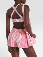 Pink Abstract Print Halter Maxi Dress for Women – Summer Vacation & Resort Wear - Image 28