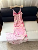 Pink Abstract Print Halter Maxi Dress for Women – Summer Vacation & Resort Wear - Image 25