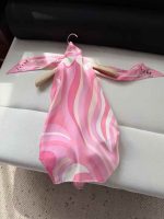 Pink Abstract Print Halter Maxi Dress for Women – Summer Vacation & Resort Wear - Image 2