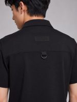 Men's Premium White/ Black Zip Polo T-Shirt – Casual Slim Fit Half Sleeve Tee - Image 4