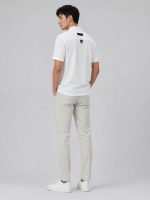 Men's Premium White/ Black Zip Polo T-Shirt – Casual Slim Fit Half Sleeve Tee - Image 2