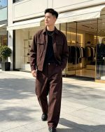 Men's Brown Utility Co-Ord Set – Jacket & Cargo Pants