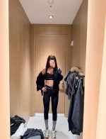 Women's Navy Blue Wide Leg Lounge Pants - Image 6
