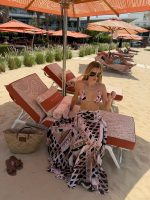 Luxury Women's One-Piece Swimsuit with Designer Silk Scarf - Image 46