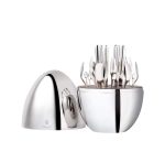 Luxury Silver Cutlery Set with Elegant Storage Case - Image 2