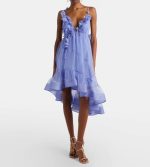 Luxury Floral Appliqué Sheer Maxi Dress for Women - Image 3