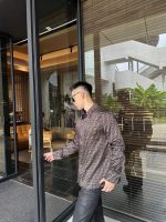 Premium Cream Button-Up Shirt for Men | Classic Long Sleeve Casual Shirt - Image 4