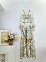 Women's Luxury Floral Print Maxi Dress | Elegant Resort Wear, Summer Vacation & Party Dress - Image 16